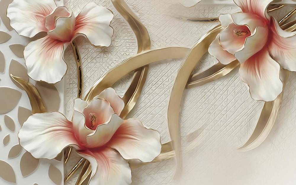

Фотообои Walldeco Цветы с золотом №34330 Бриз