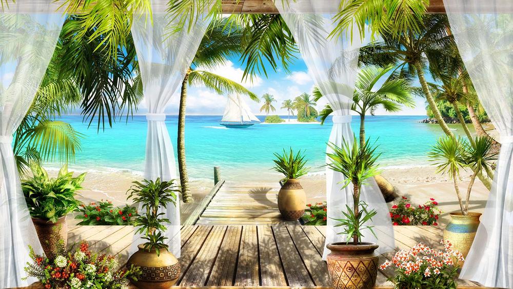 

Фотообои Walldeco Тропический пляж №33517 Деко