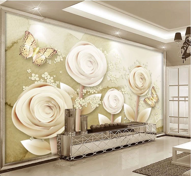 

Фотообои Walldeco Четыре розы и две бабочки №dec-2126 Деко