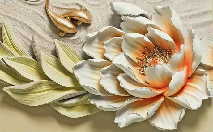

Фотообои Walldeco Огненный цветок и рыбки №dec-440 Бриз