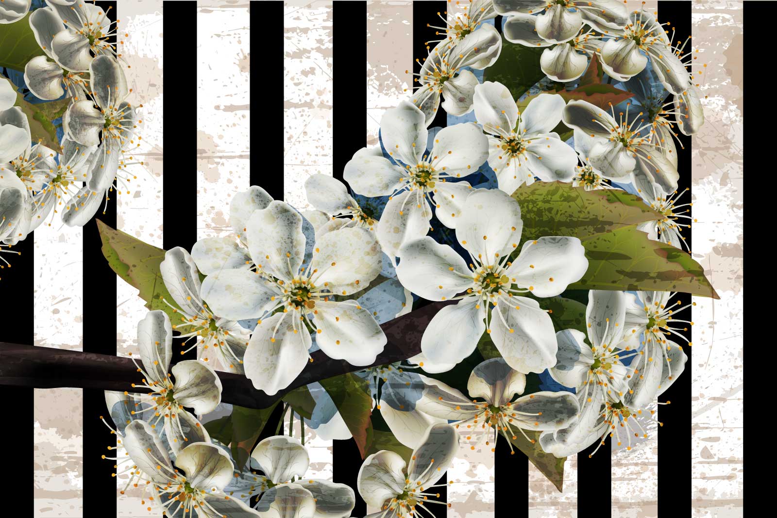 

Фотообои Walldeco Цветущая ветка дерева №39511 Волокно