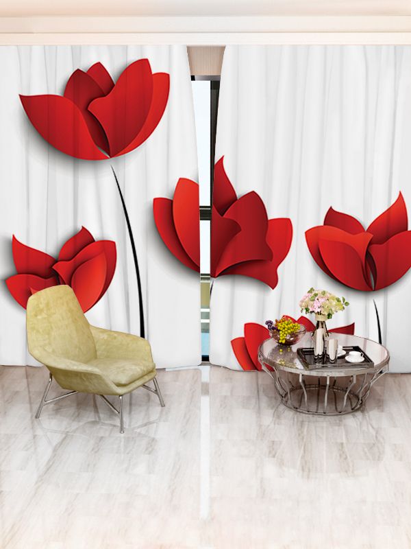 

Фотообои Walldeco Красные цветы №24163 Мелкий песок с блестками