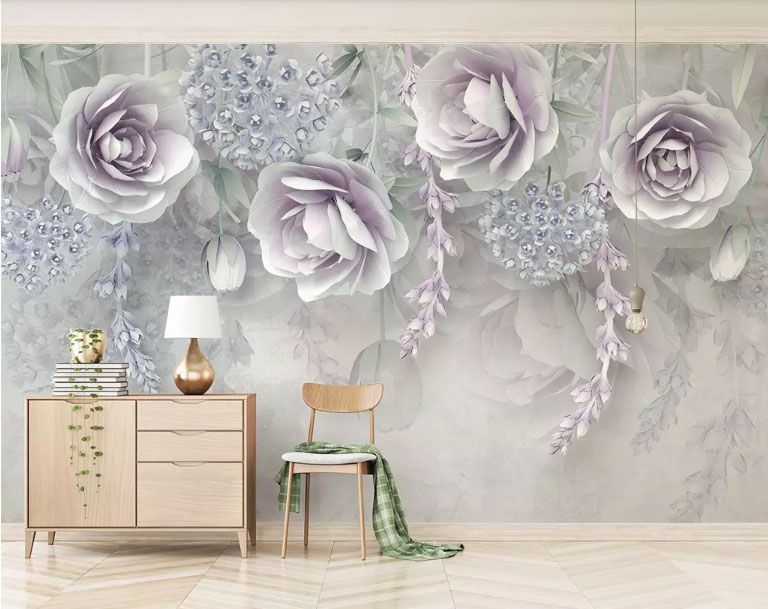 

Фотообои Walldeco Фиолетовые полевые цветы №dec-1902 Лоск