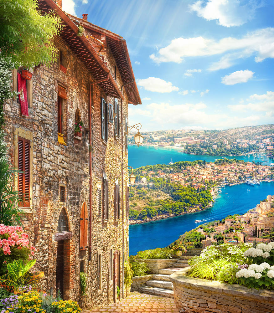 

Фотообои Walldeco Вид со двора дома №30439 Жаккард