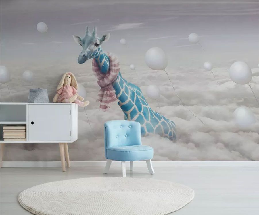 

Фотообои Walldeco Жираф в тучах №dec-2052 Мелкий песок с блестками