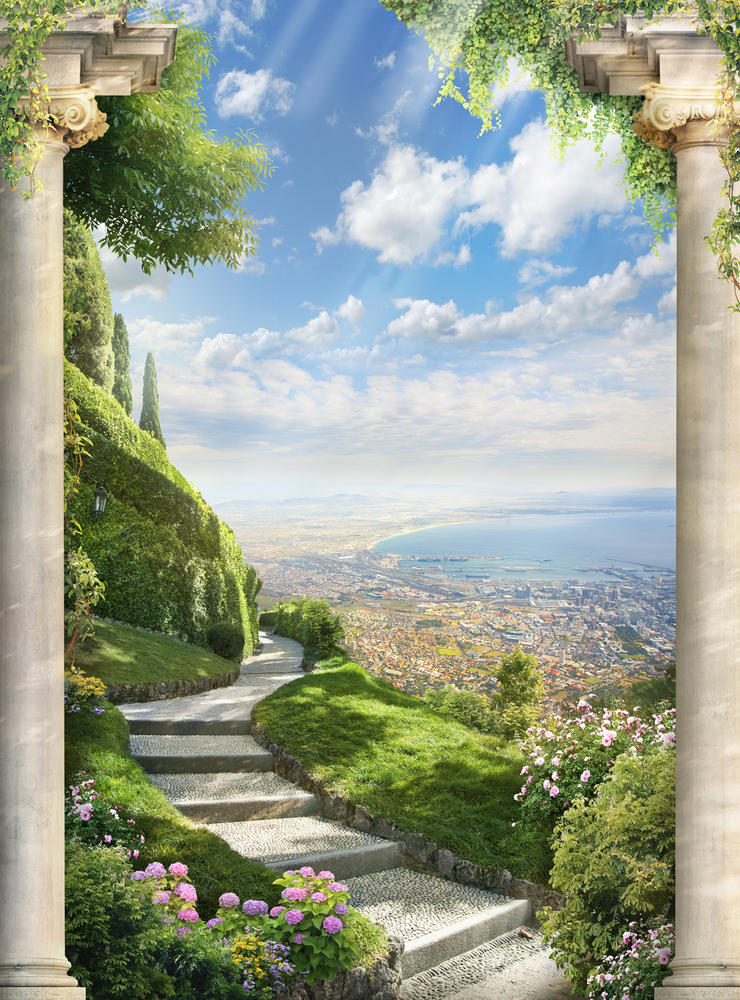 

Фотообои Walldeco Дорога с лестницей №30284 Базальт
