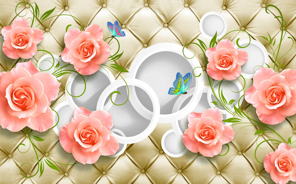 

Фотообои Walldeco Цветы и бабочки №31006 Базальт