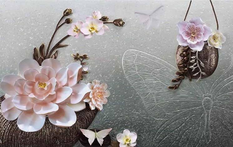 

Фотообои Walldeco Композиция из 3d цветов №dec_3099 Бриз