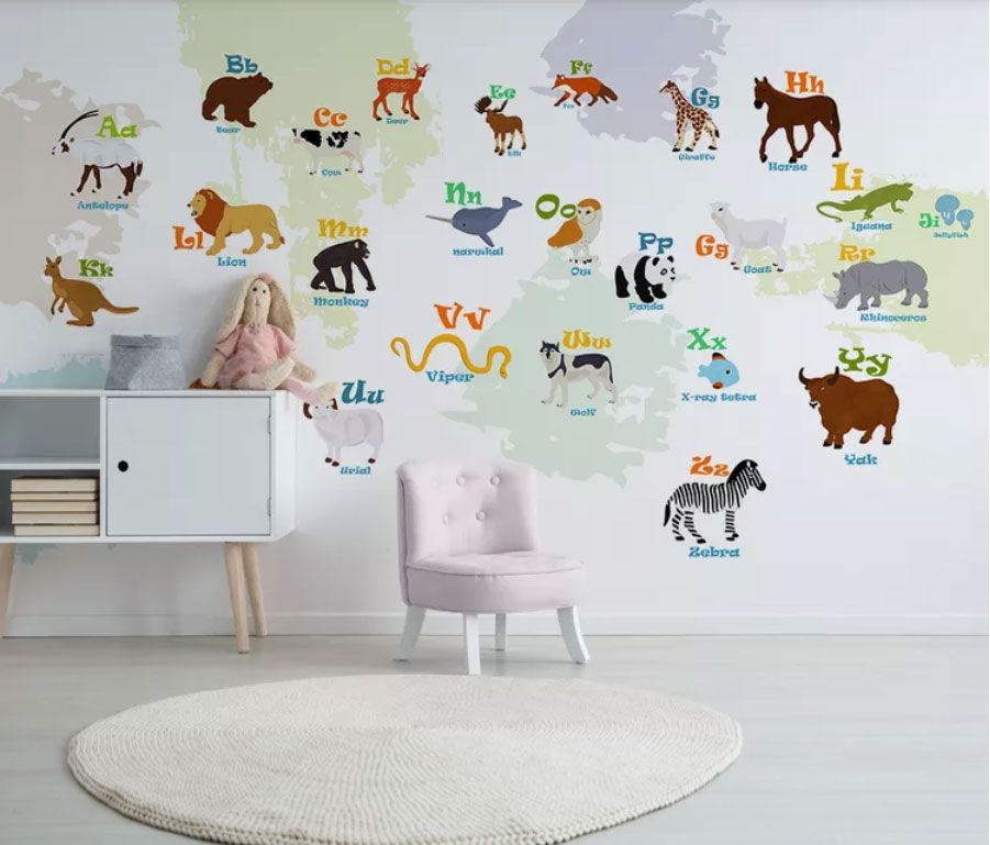 

Фотообои Walldeco Животный алфавит №dec-2060 Лоск