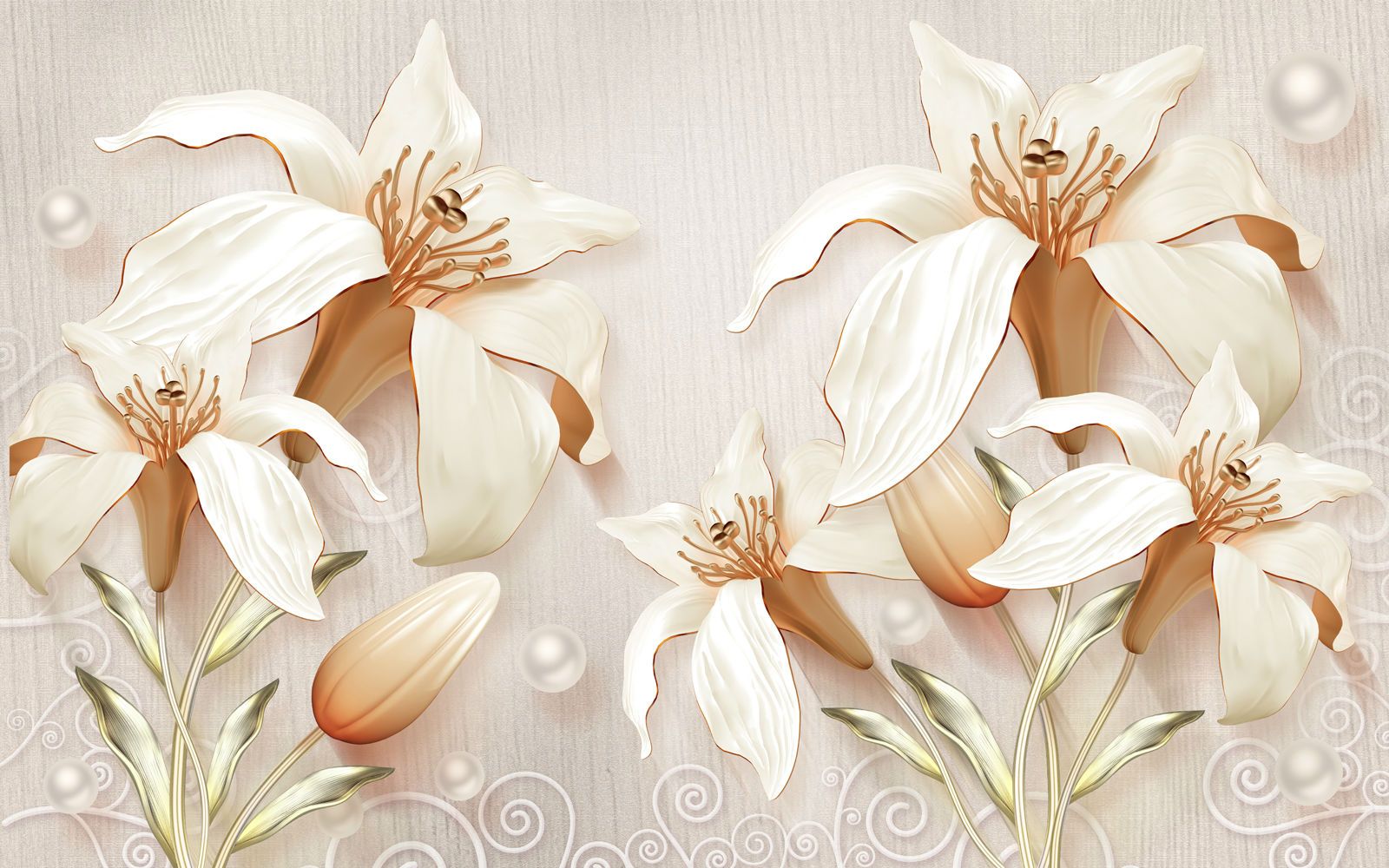 

Фотообои Walldeco Семь лилий №38444 Волокно