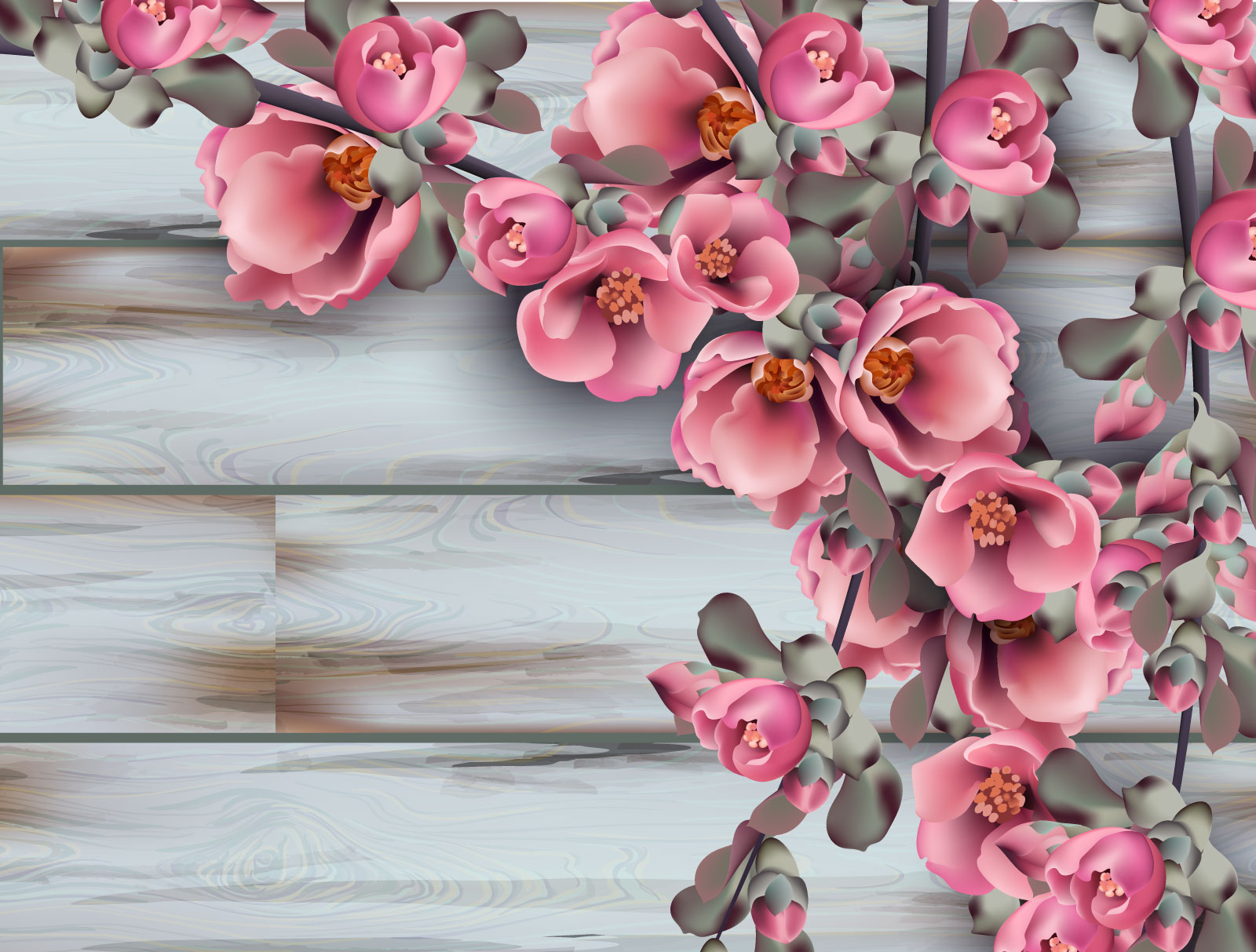 

Фотообои Walldeco Розовые цветы №39529 Мелкий песок с блестками