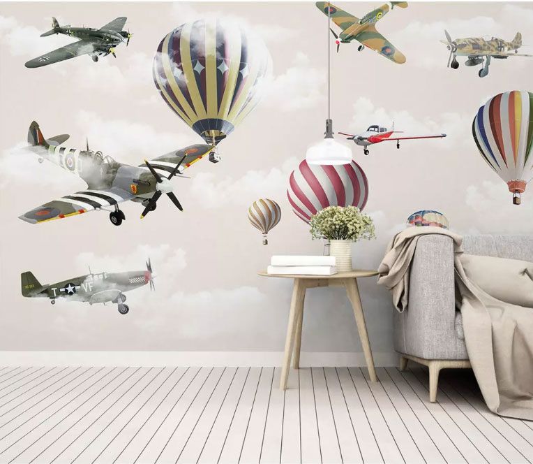 

Фотообои Walldeco Небольшие самолеты и воздушные шары №dec-1367 Волокно