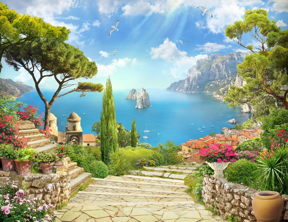 

Фотообои Walldeco Аллея у моря №31056 Фреска