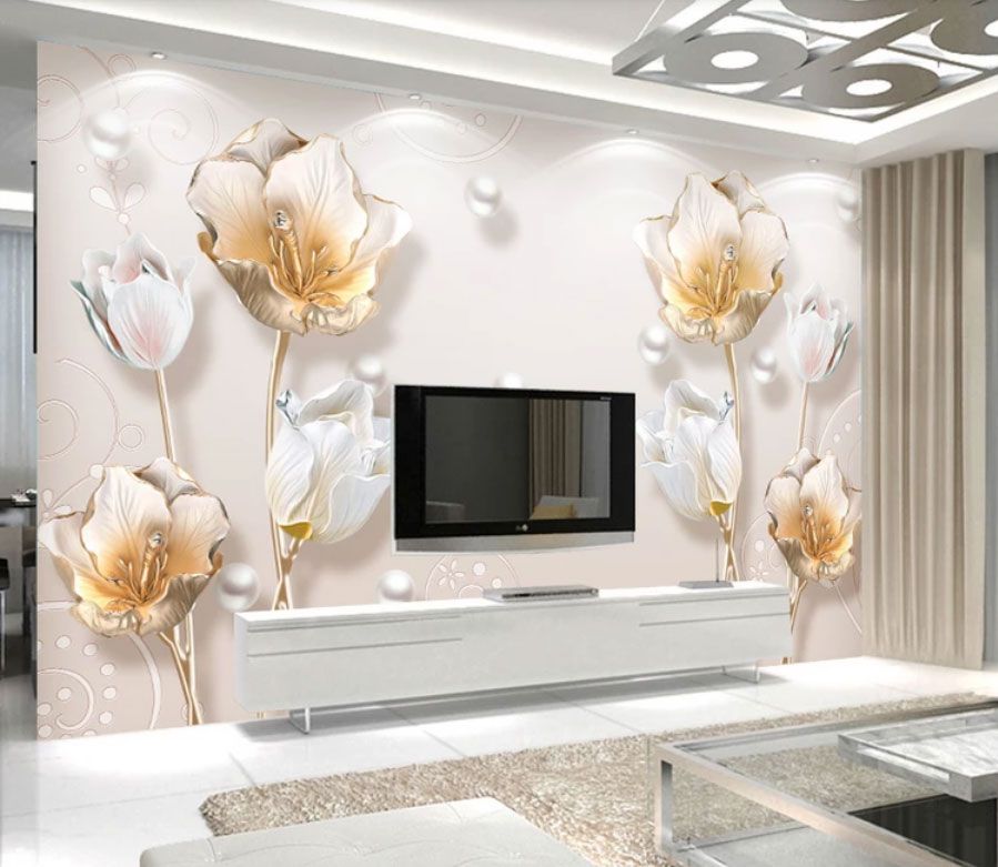 

Фотообои Walldeco Узор: сказочные тюльпаны №dec-2091 Бриз