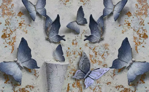 

Фотообои Walldeco Синии бабочки №dec-423 Гладь