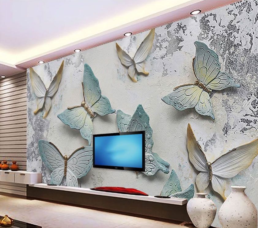 

Фотообои Walldeco 3d бабочки на сером фоне №dec-2139 Базальт
