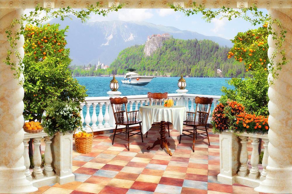 

Фотообои Walldeco Сочные апельсины на террасе №34158 Бриз