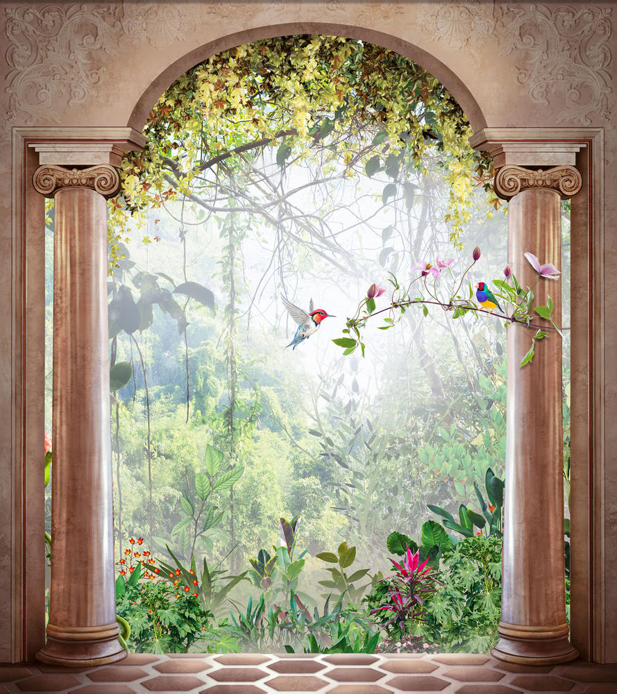 

Фотообои Walldeco Птички №30837 Жаккард