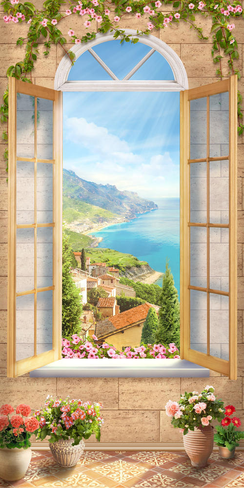 

Фотообои Walldeco Окно к солнечному дню №31868 Волокно