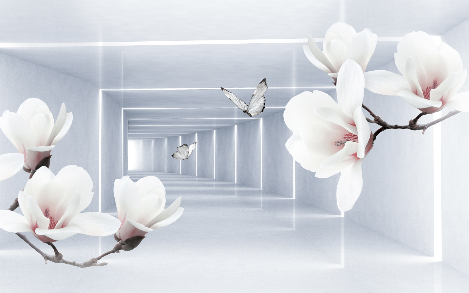 

Фотообои Walldeco Бабочки в тоннели №37275 Волокно