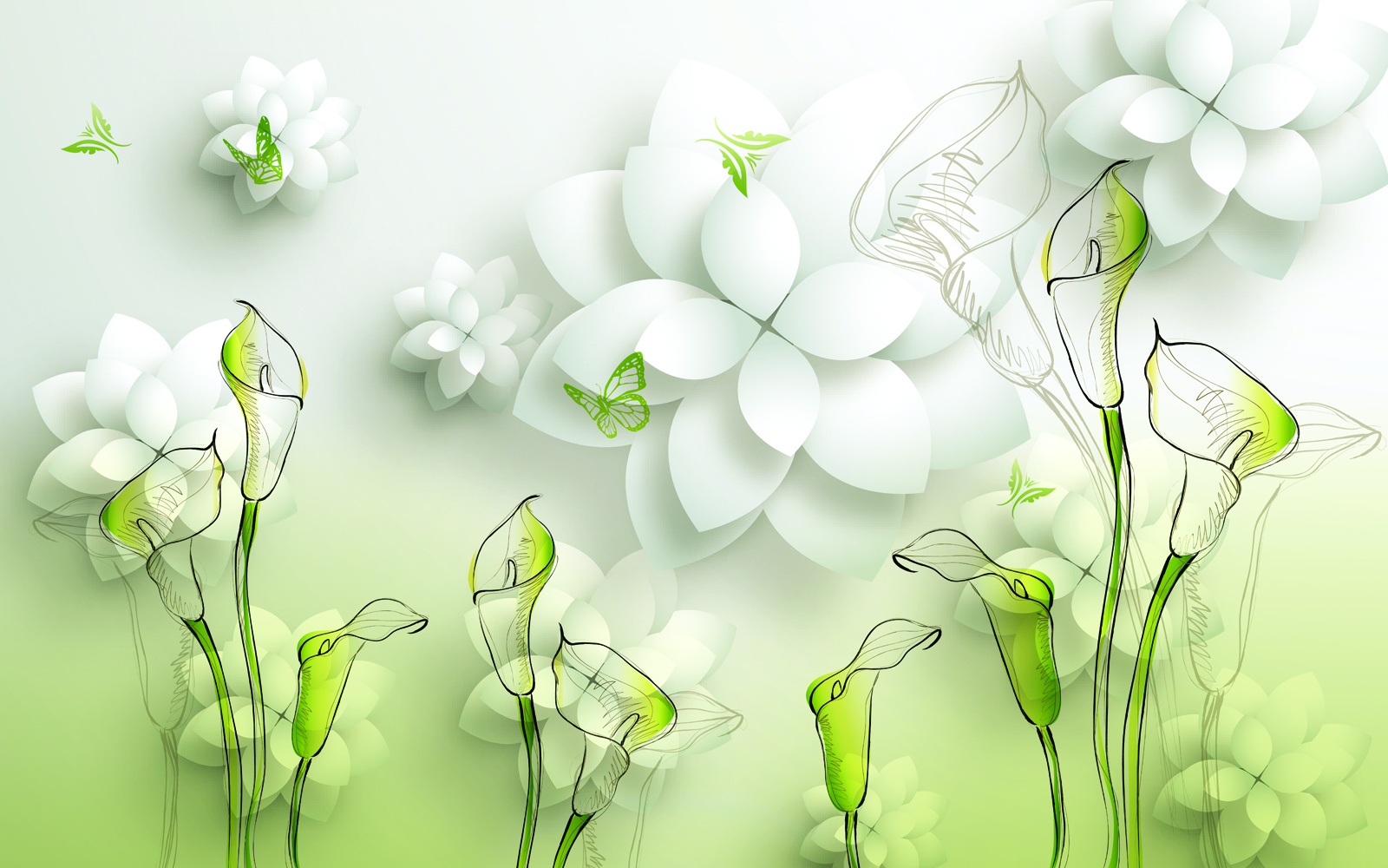 

Фотообои Walldeco Каллы №38850 Волокно