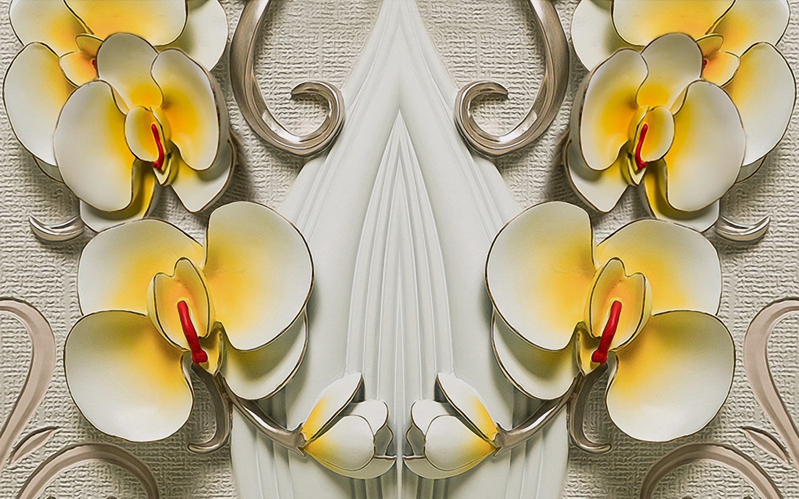 

Фотообои Walldeco 3d лилии из бумаги №39483 Деко