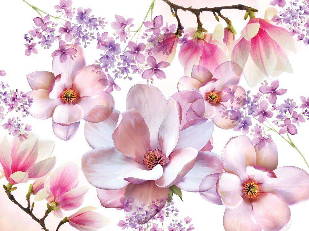 

Фотообои Walldeco Розовые цветы №23576 Бриз