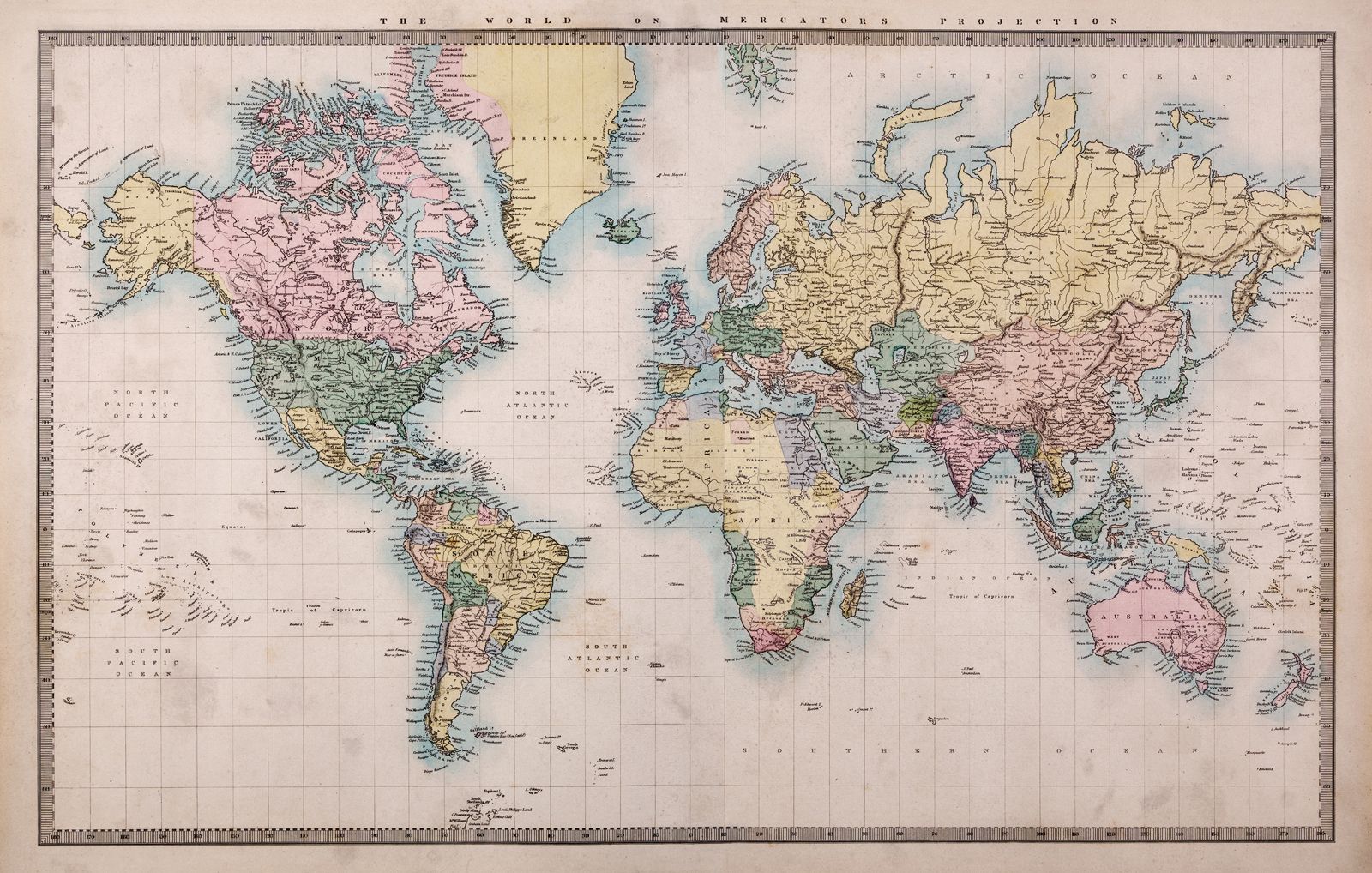 

Фотообои Walldeco Старая карта ручной раскраски №14963 Гладь