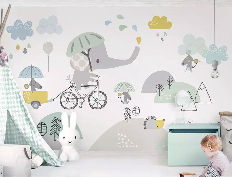 

Фотообои Walldeco Слоненок и мышки №dec-1375 Фреска