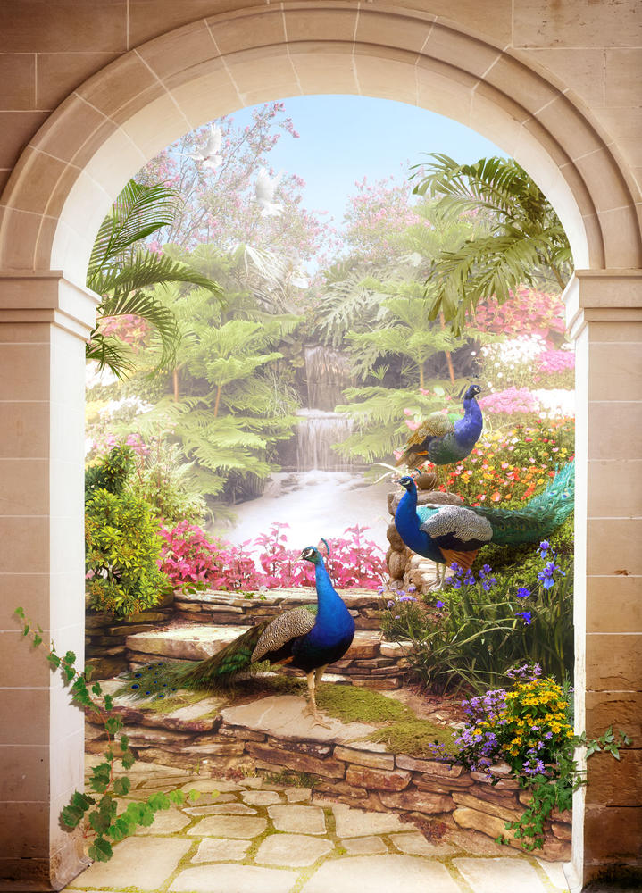 

Фотообои Walldeco Павлины №31208 Жаккард