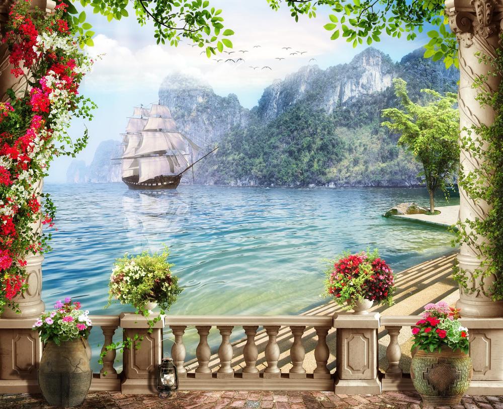 

Фотообои Walldeco Корабль у скал №33237 Лоск