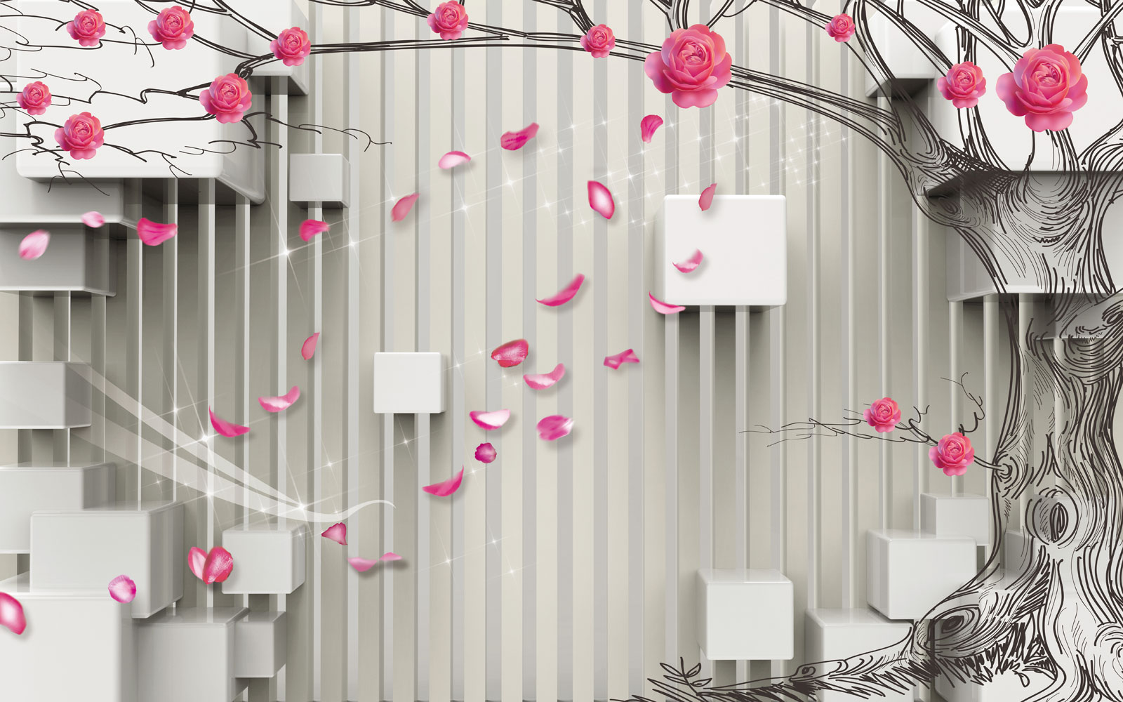 

Фотообои Walldeco Рисунок дерева №39519 Волокно