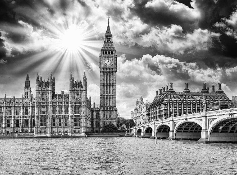 

Фотообои Walldeco Рассвет в Лондоне №15805 Мелкий песок с блестками