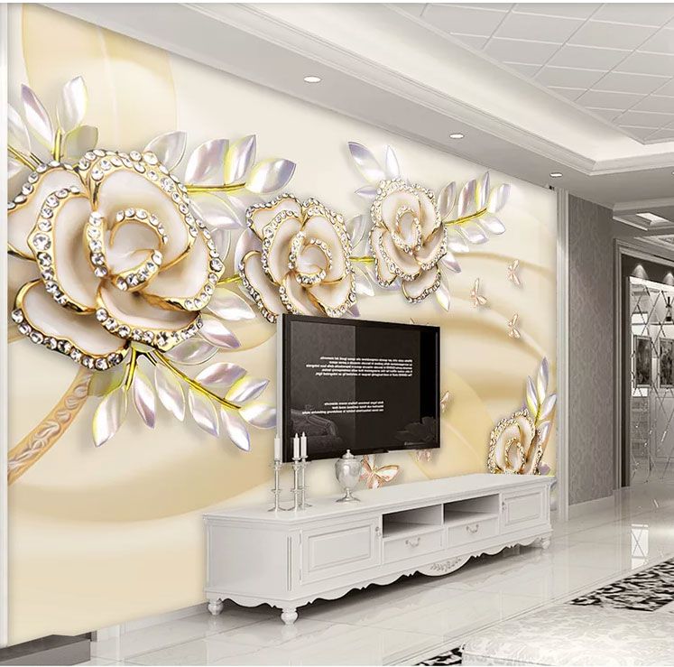 

Фотообои Walldeco Три розы украшенные драгоценными камнями №dec-2127 Гладь