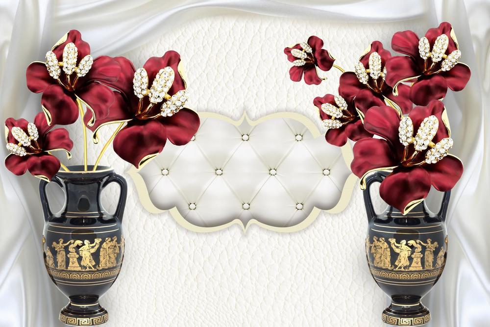 

Фотообои Walldeco Античные черные вазы №33337 Мелкий песок с блестками