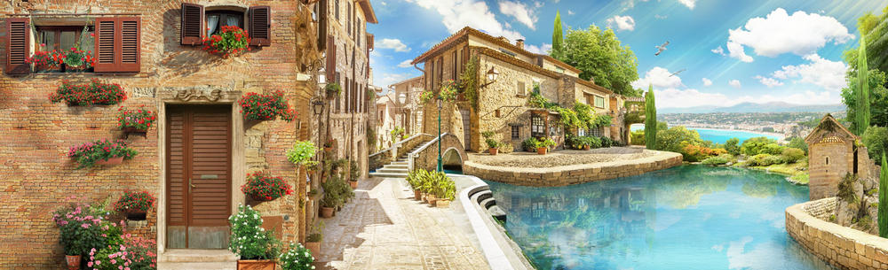 

Фотообои Walldeco Город на воде №30890 Базальт