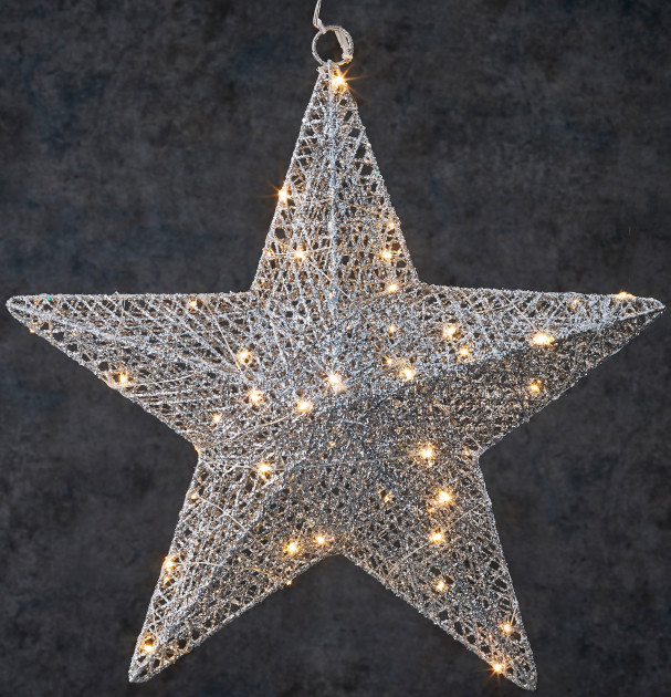 

Звезда декоративная серебрянная, диаметр 40 см, 50led Luca Lighting (8718861683103)