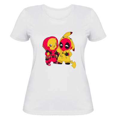 

Женская футболка Stedman Pikachu and deadpool XL Белый
