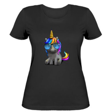

Женская футболка Stedman Unicorn and glasses XL Черный