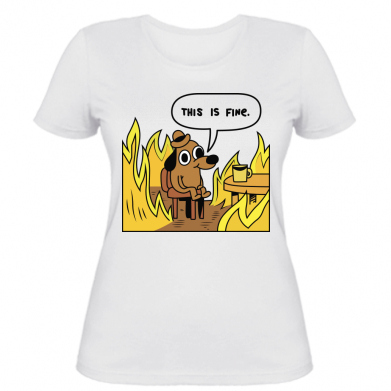 

Женская футболка Stedman This is fine L Белый