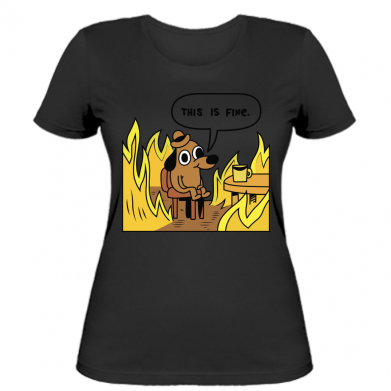 

Женская футболка Stedman This is fine L Черный