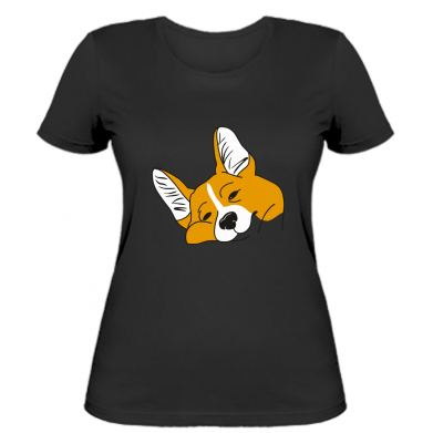 

Женская футболка Stedman Corgi is dozing  Черный, Женская футболка Stedman Corgi is dozing L Черный
