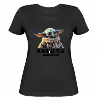 

Женская футболка Stedman Little cute Yoda M Черный