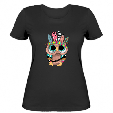 

Женская футболка Stedman Little owl with feathers XL Черный