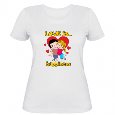 

Женская футболка Stedman Love is...happyness S Белый