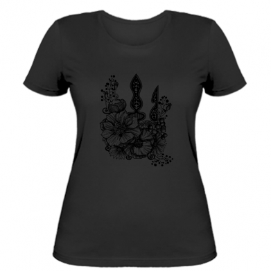 

Женская футболка Stedman Coat of arms and flowers monochrome XS Черный