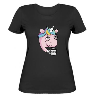 

Женская футболка Stedman Unicorn and coffee M Черный