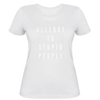 

Женская футболка Stedman Allergy To Stupid People S Белый