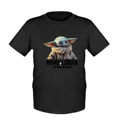 

Детская футболка для мальчиков Stedman Little cute Yoda L Черный
