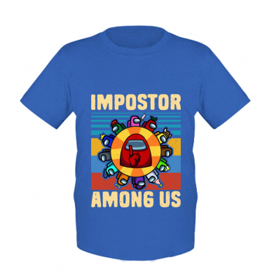 

Детская футболка для мальчиков Stedman Impostor Among Us Retro S Синий